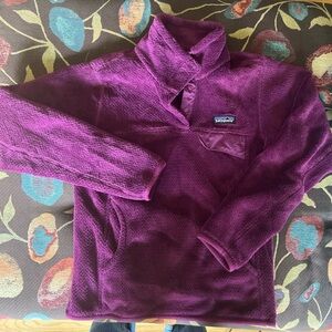 Patagonia Purple Zip Up Sweater Plush Fleece